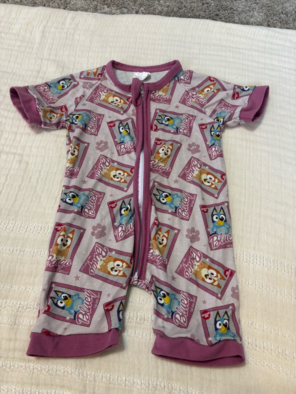 Bluey Print Bamboo Romper size 12-18 months